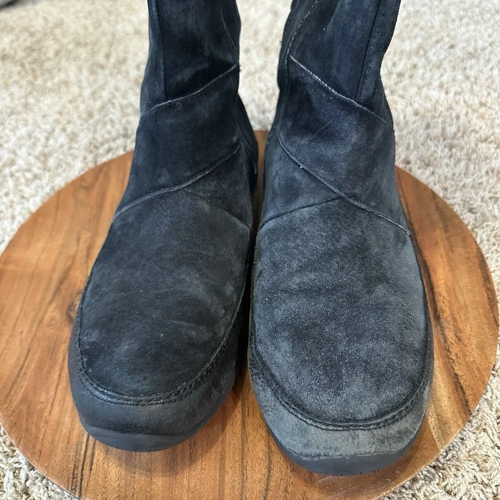 The North Face Janey Black Suede Waterproof Snow Winter Boots Primaloft Womens 8
